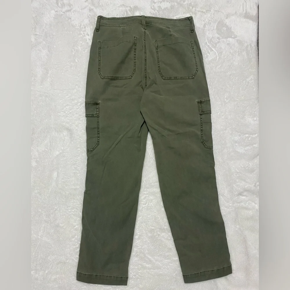 J.Crew The New Straight-Leg Cargo Pant Olive Green High Rise Twill Size 27